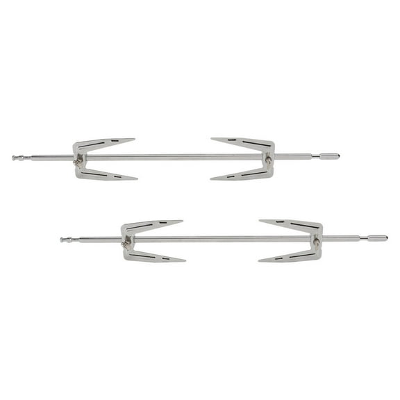 Oven Supply Stainless Steel Grill Fork Turkey BBQ Air Fryer Chicken Rotisserie Stick Rod Roast Forks Rotating 2 Sets