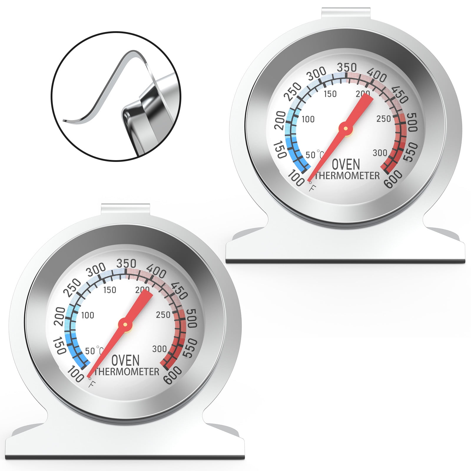 Edelstahl Ofen Thermometer - Großes Stand Up Dial Für Grill & Backofen