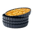 thumbnail image 1 of Oven To Table Quiche Dish Bakeware Set Of 4 Matte Ceramic Pie Pans 10 inch Round Dinner, 1 of 10