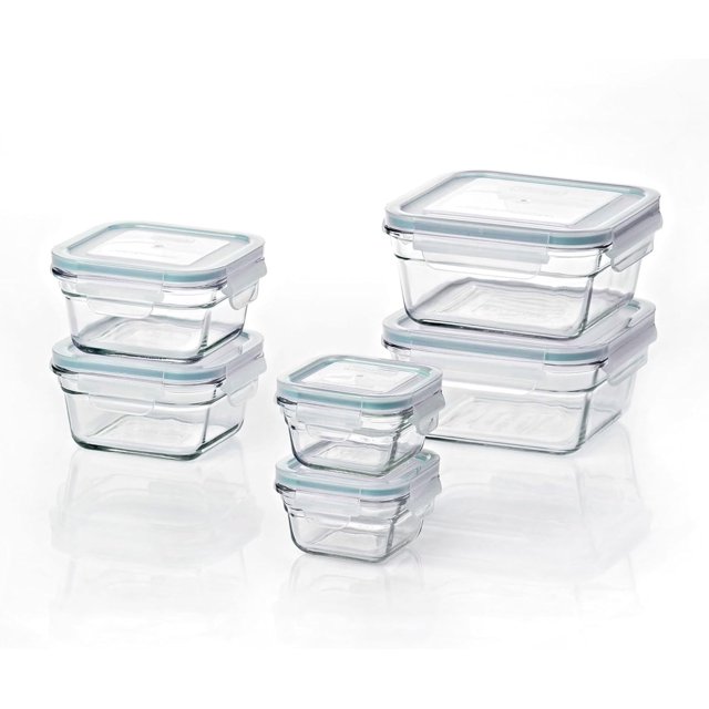 Oven and Microwave Safe Glass Food Storage Containers 12 Piece Set