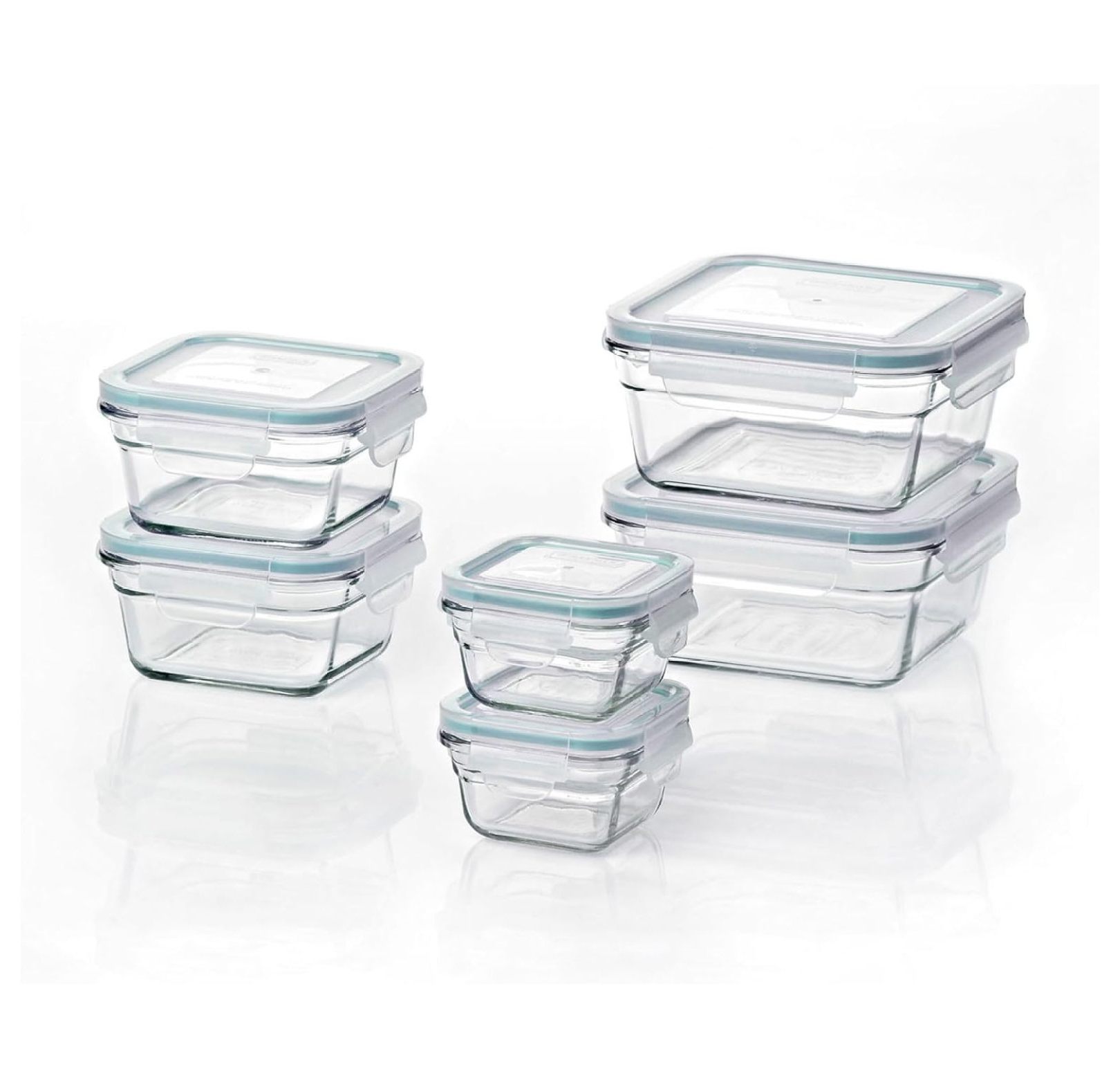Oven and Microwave Safe Glass Food Storage Containers 12 Piece Set