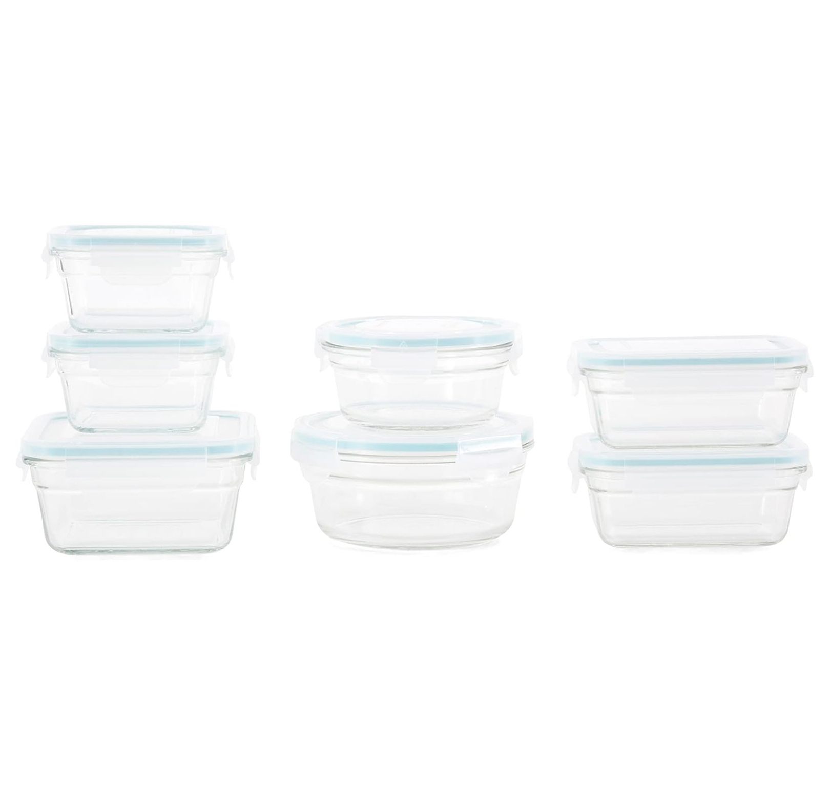 Oven and Microwave Safe Glass Food Storage Containers 14 Piece Set