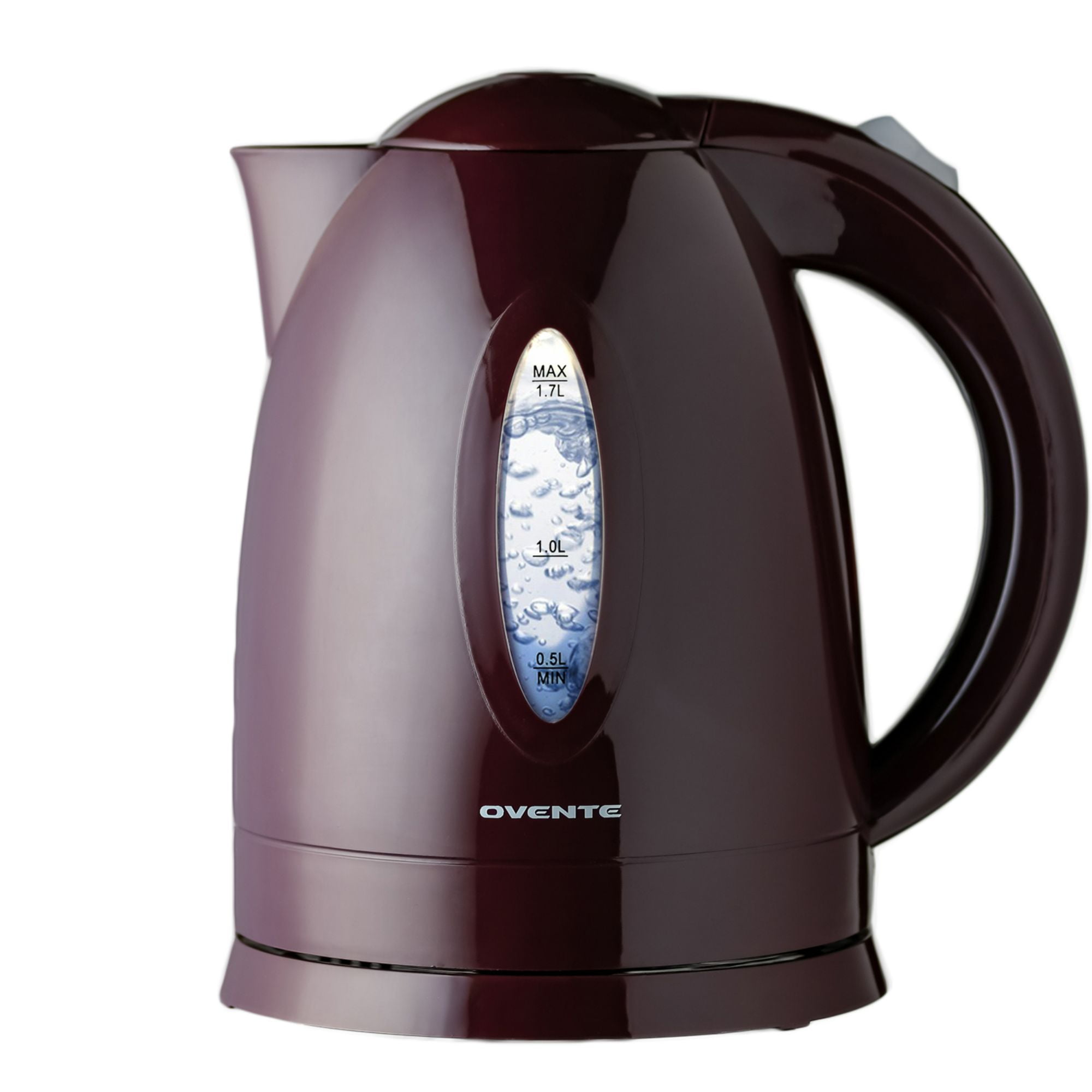 Ovente OVENTE KP72R BPA-Free Electric Kettle 1.7 Liter with Auto Shut-Off  and Boil-Dry Protection, Red