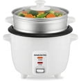 thumbnail image 1 of OVENTE Electric Rice Cooker and Food Steamer – 10-Cup Cooked Capacity (5 Cups Uncooked), Nonstick Removable Pot, Keep Warm Function, Steaming Basket, Measuring Cup & Spatula Included, White RCS01W, 1 of 8