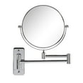 thumbnail image 1 of Ovente 7" Wall Mount Makeup Mirror, 1X & 7X Magnifier, Adjustable Spinning Double Sided Round Reflection, Extend, Retractable & Folding Arm, Bathroom & Vanity Décor, Polished Chrome MNLFW70CH1X7X, 1 of 8