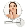 thumbnail image 1 of Ovente 9" Wall Mount Makeup Mirror, Adjustable Spinning Double Sided Round, MNLFW90CH1X10X, 1 of 10