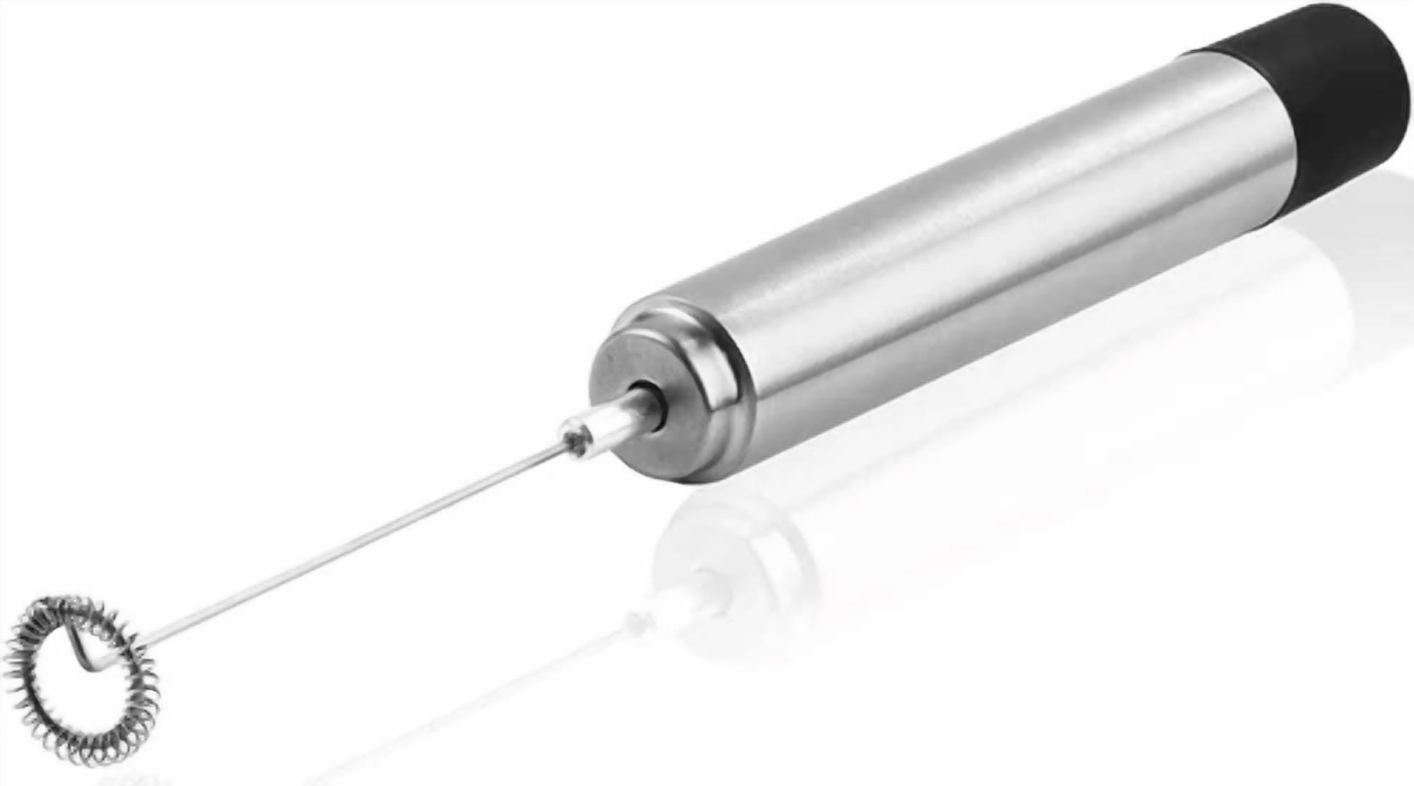 Ovente Electric Handheld Stainless Steel Milk Frother Mixer Wand Black Frs1020B