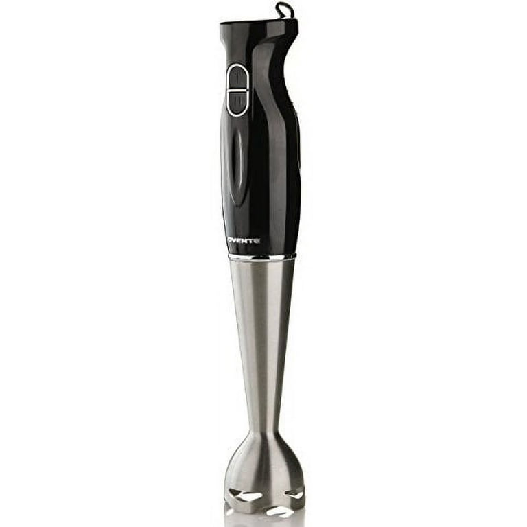 Ovente Ultra-Stick 2-Speed Black Hand Immersion Blender Set with Whisk