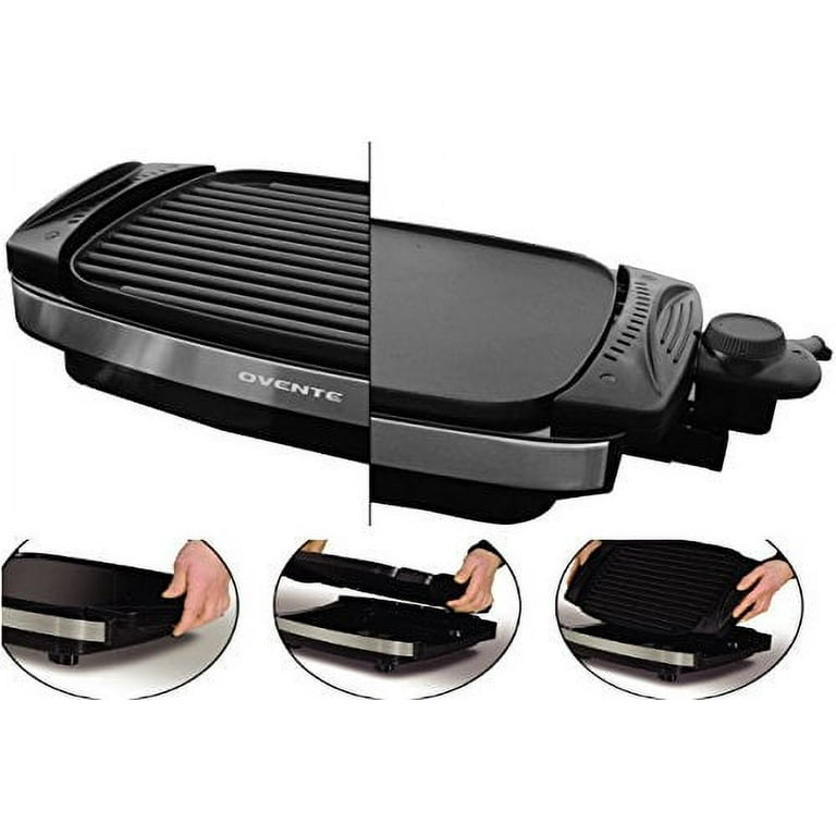 OVENTE Electric Indoor Grill with Non Stick and Removable Cooking