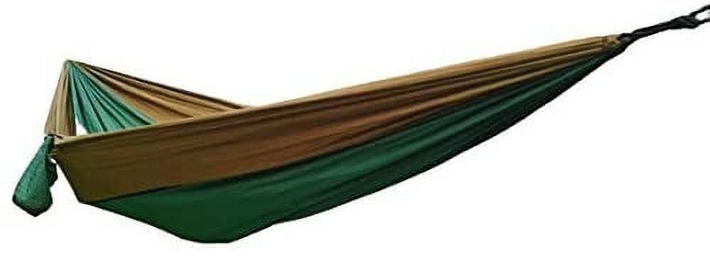 Ovente Outdoor Camping Hammock 485 Pounds Capacity with 2 Meter Rope and Parachute Grade Nylon, Heavy Duty Carabiner and Free Hammock Bag Gear, with Tree Straps for Easy Installation, Green HKA95G