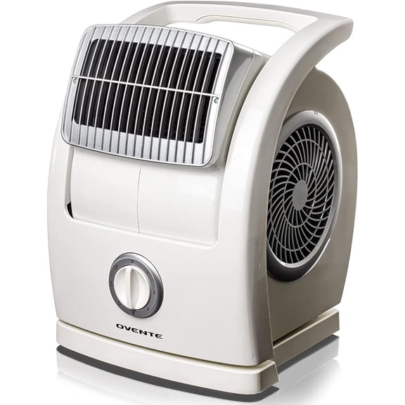OVENTE Electric Blower Floor Fan 15" with 3-Speed Control, 90° Oscillating and 45° Manual Pivoting Head, Low-Noise Technology and Easy to Clean Air Filter Ideal for Home, Bedroom, Office, White BF74W