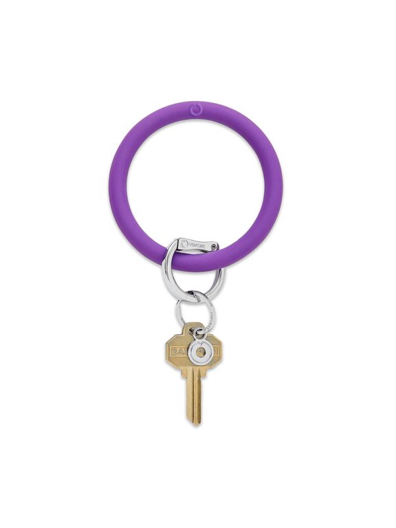 , Silicone Big O Key Ring, The Original Bracelet Keychain - Deep Purple