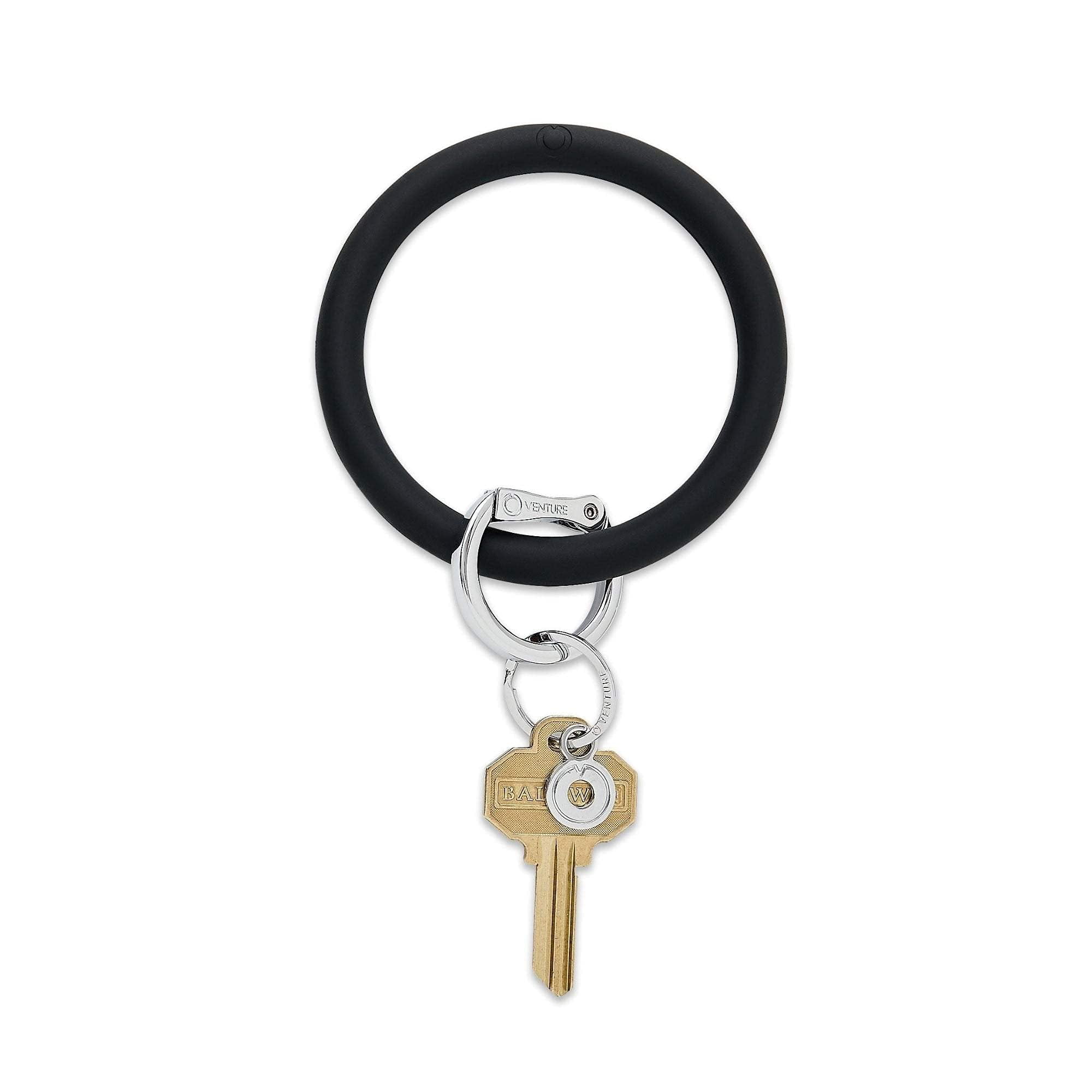 Oventure, The Original Bracelet Keychain, Silicone Big O Key Ring - Back in Black