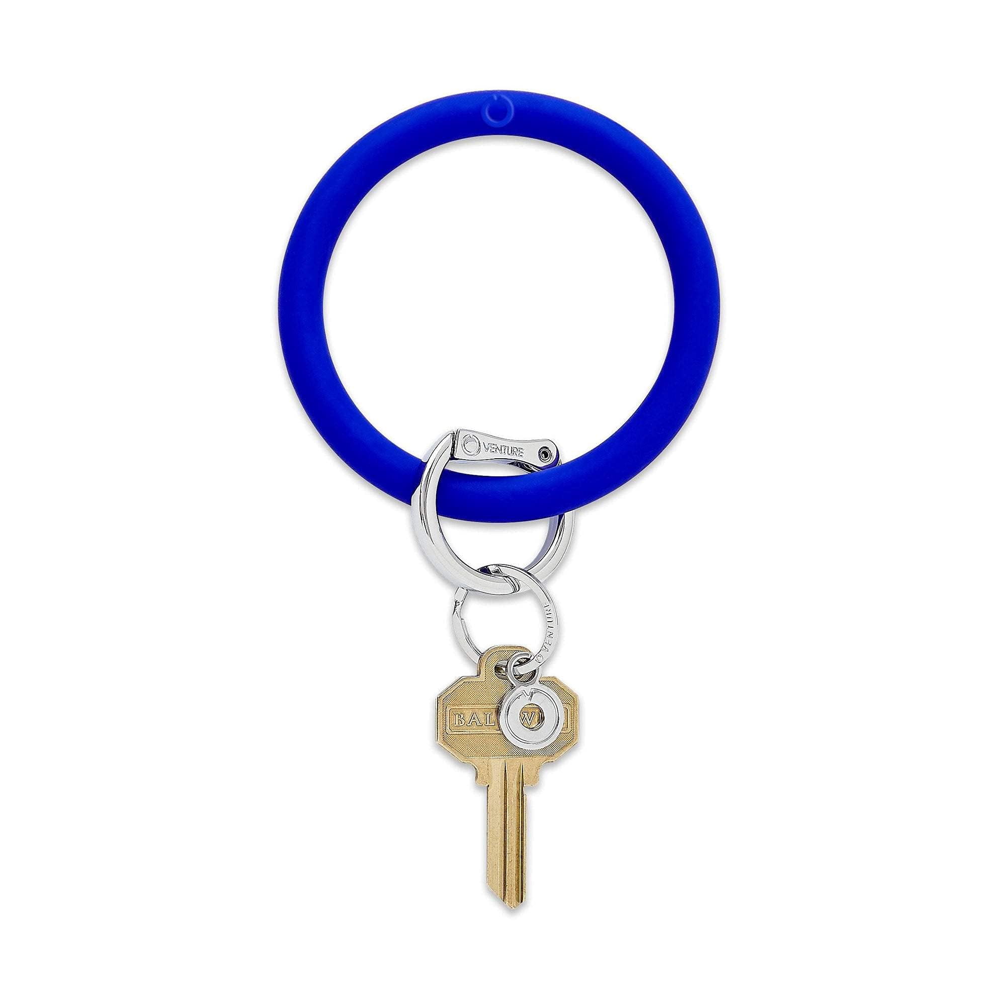 Oventure, The Original Bracelet Keychain, Silicone Big O Key Ring - Blue Me Away