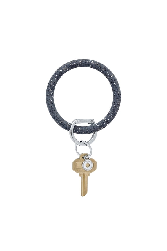 , The Original Bracelet Keychain, Silicone Big O Key Ring - Confetti Collection (Back in Black Confetti)