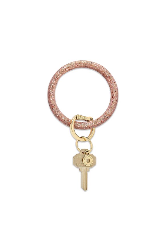 , The Original Bracelet Keychain, Silicone Big O Key Ring, Limited Edition Confetti Gift Package (Red Hot Confetti)