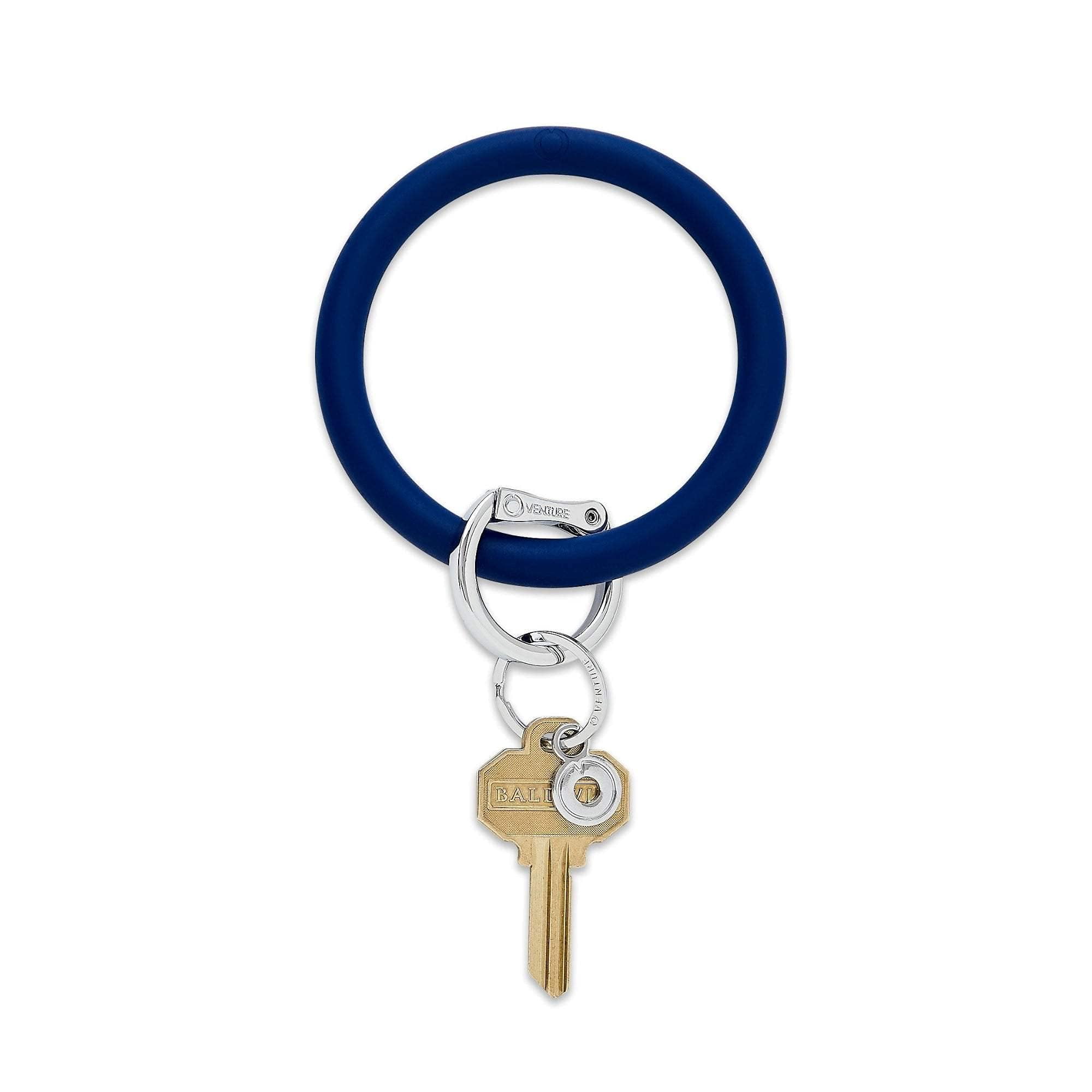 Oventure, The Original Bracelet Keychain, Silicone Big O Key Ring - Midnight Navy