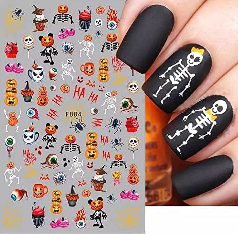 Over 50 Halloween Nail Stickers Pumpkin Mickey Cupcakes Candies