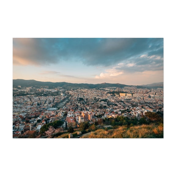 Over Barcelona 03 - Barcelona Catalonia Spain Photography Unframed Wall Art Print 5 x 7 inches