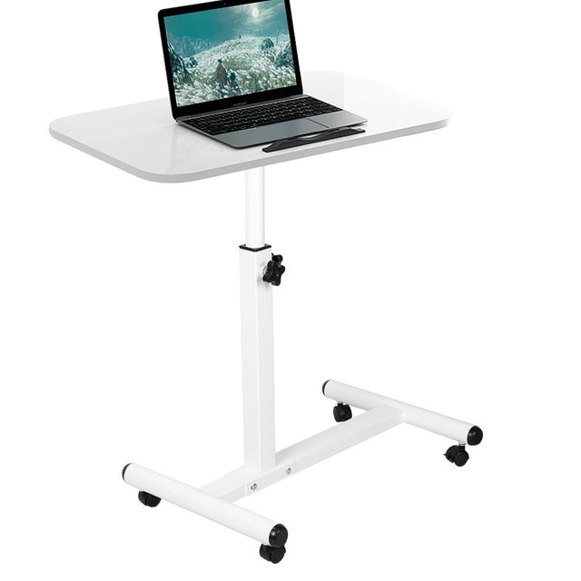 Over Bed Table with Wheels Rolling Laptop Table, 23.6" 37" Adjustable