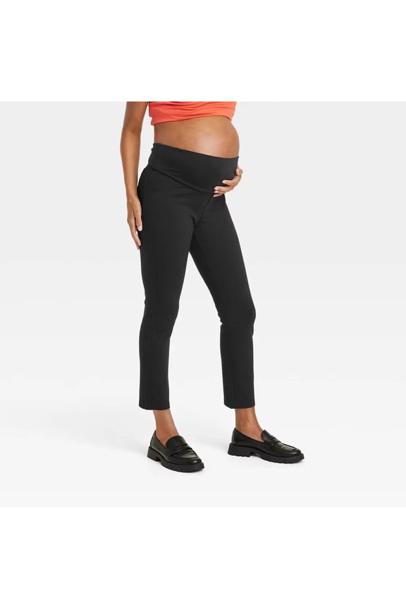 Over Belly Ponte Skinny Maternity Pants - Ingrid & Isabel Maternity, Black, Size S