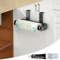 Over Cabinet Door Paper Towel Holder Bar Dispenser for for Kitchen, Pantry, Mudroom, Fits Both Standard & Jumbo Rolls