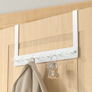 Over Door Hanger - Black Coat Hooks, Over Door Hanging for Kitchen Towel, 12.4 x 6.69 x 4.5 inches, Stainless Steel, Towel Storage Bathroom Hooks, Door Coat Rack