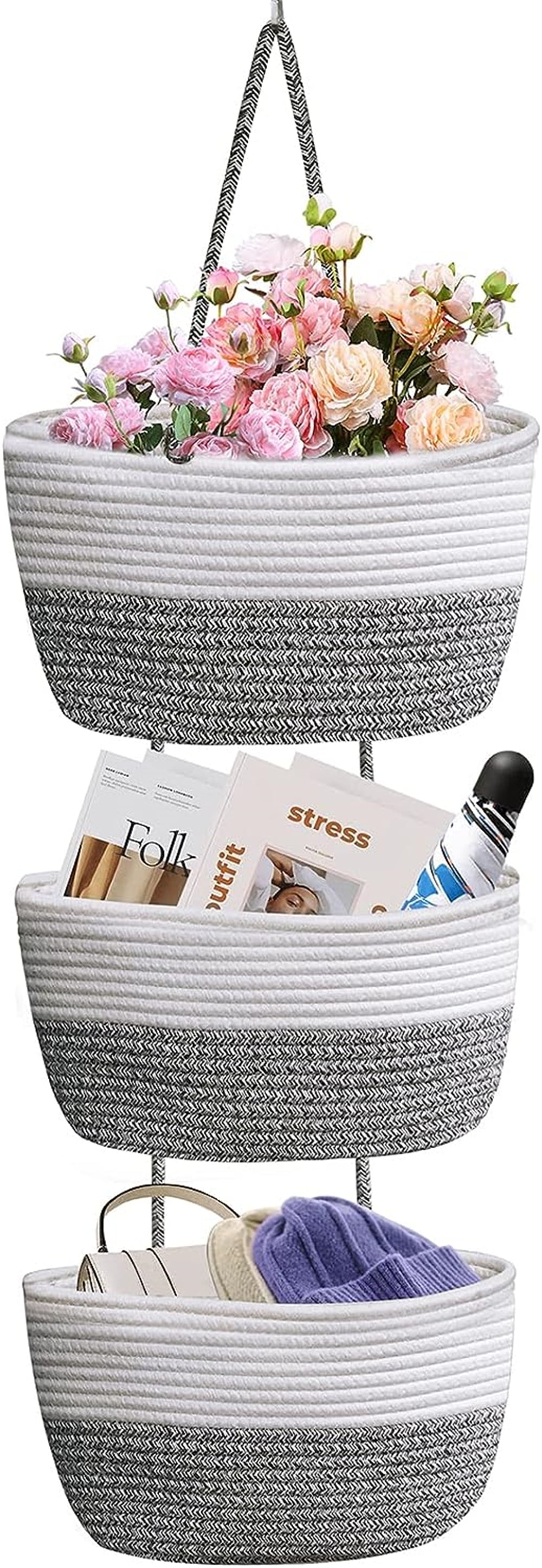 Over the Door Hanging Basket, Dingrich 3Tier Wall Mount Hanging