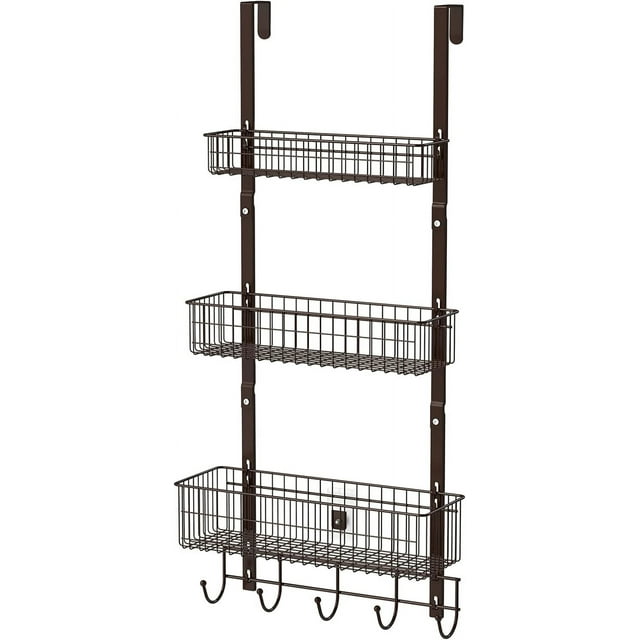 Over Door Hanging Basket Organizer, 3Tier Heavy Duty Over Door Hanging