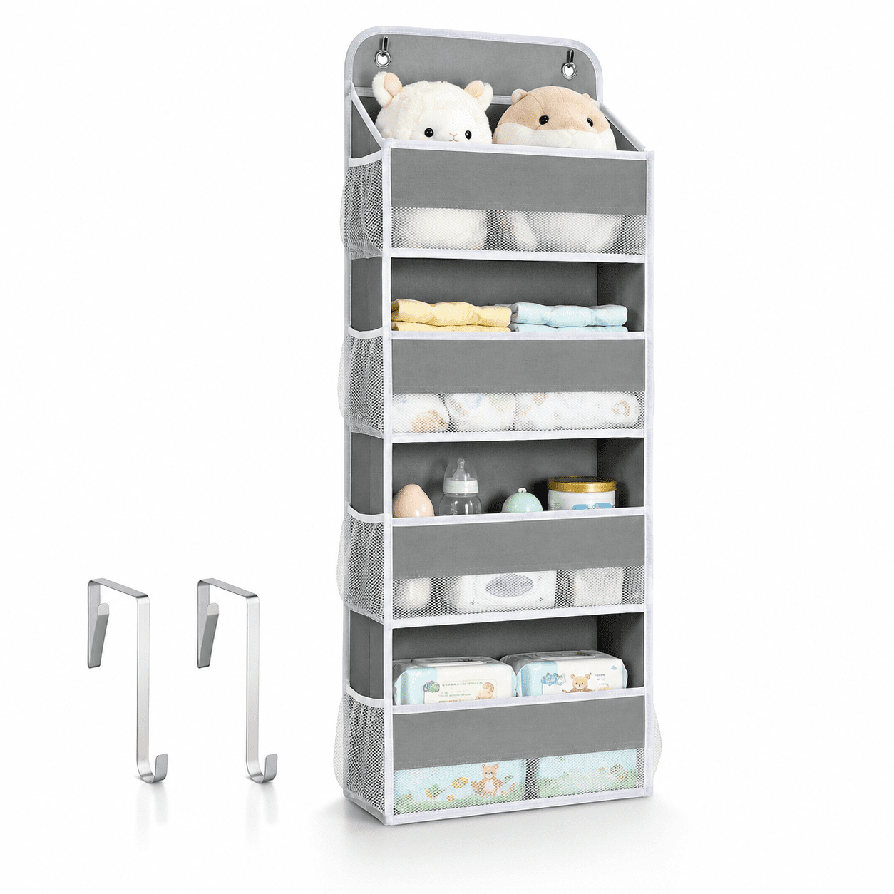 Bady Rng Over Door Hanging Organizer,1 Pack Hanging Storage Shelves 5 Pockets ...