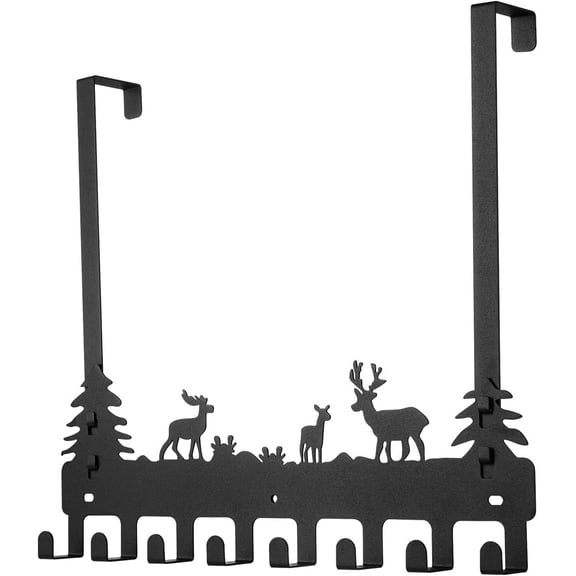 CEYAZYE Metal Over Door Hooks Hanger Towel Shower Hanger Door Clothes Hanger 8 Hooks