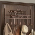 thumbnail image 1 of Over-Door Hooks, White or Brown Metal Hanger Rack, 16.14x8.66in Space-Saving Door Organizer for Bedroom Kitchen Entryway, 1-Pack, 1 of 6