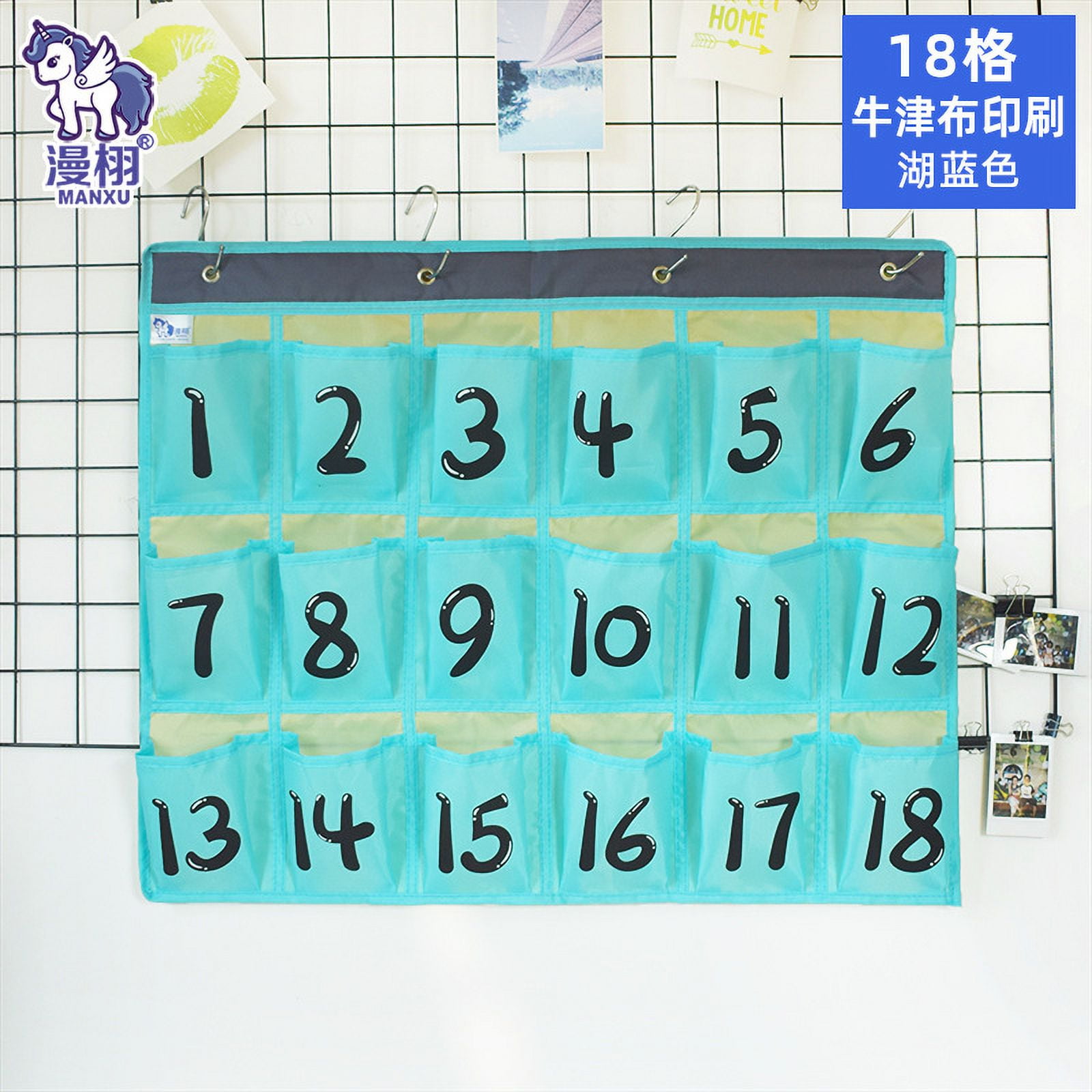 Over Door Organizer Cell Phone Hanging Pocket Chart Wall Door Closet