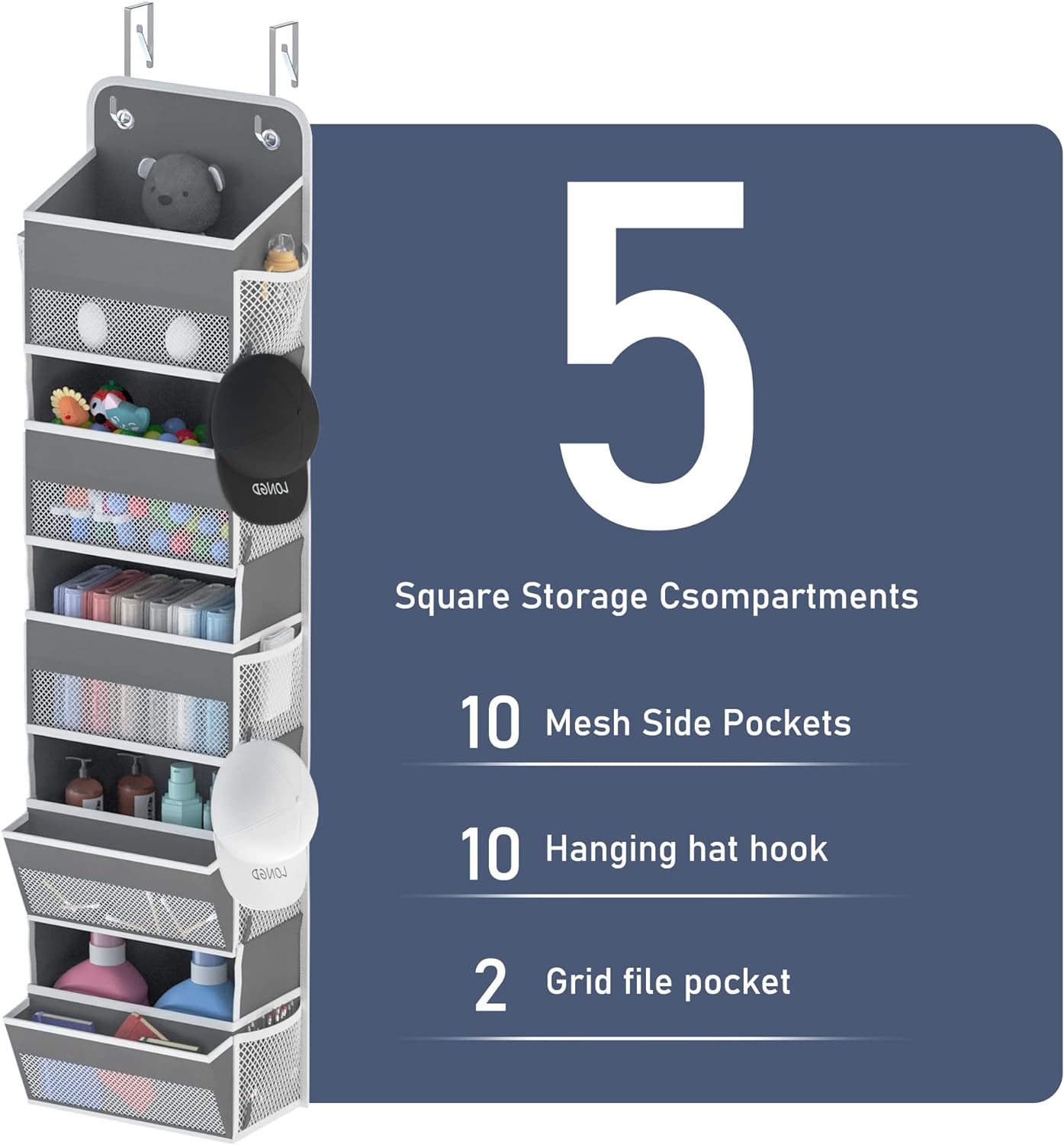 Over Door Organizer, Nursery Closet Baby Storage, Over The Door