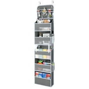 Over Door Organizer, Delamu 1 Split into 2 Hanging Storage Organization for Bathroom, 5-tier Door Organizer Hanging