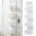 thumbnail image 1 of Over Door Storage Organizer, 4-Tier Hanging Storage Bag with Mesh Windows, Space Saving Closet Organizer for Bedroom, Dorm, Apartment, 1 of 5