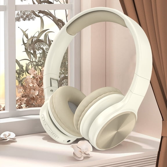 Over Ear Headphones, Hwkond Around-Ear Bass Gaming Headset Surround Sound Headphones With Noise Cancelling Microphone Bluetooth,Khaki