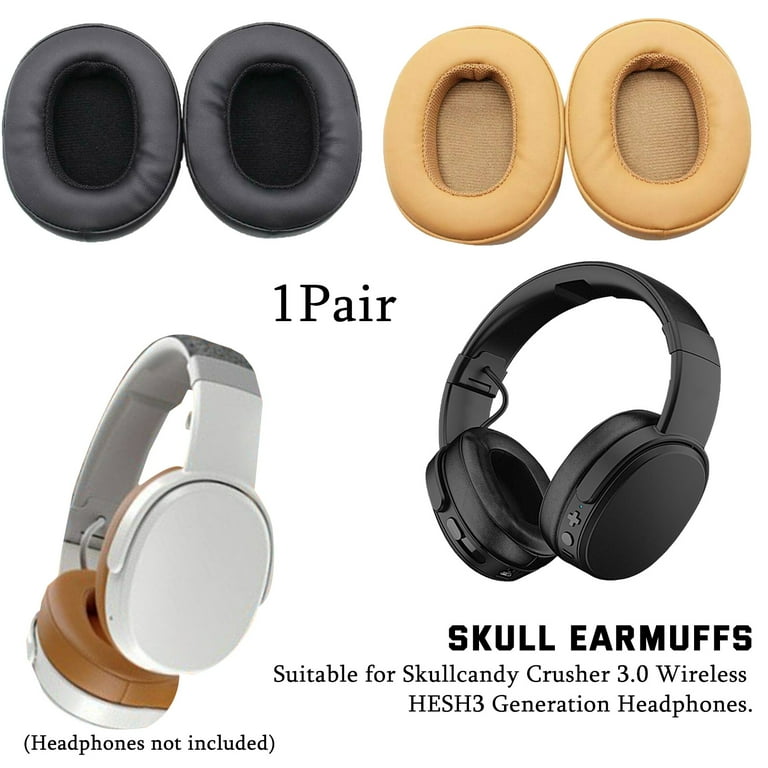 Over Ear Leather Replacement Ear Cushions Upgraded Ear Pads Headphone Foam Suitable for Skullcandy Crusher Wireless Crusher Evo Crusher ANC Hesh