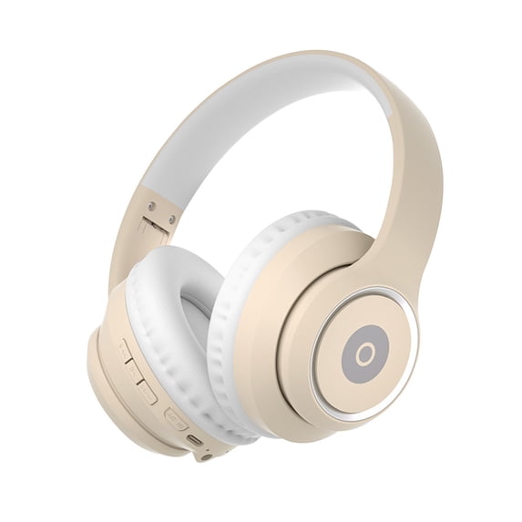 Over-Ear Wireless Headphones with Microphone, HiFi Clear Call, USB-C Charging, Comfortable Fit with Head. Compatible with Mobile Phones, Computers, MP3. Bluetooth Headphones,Beige