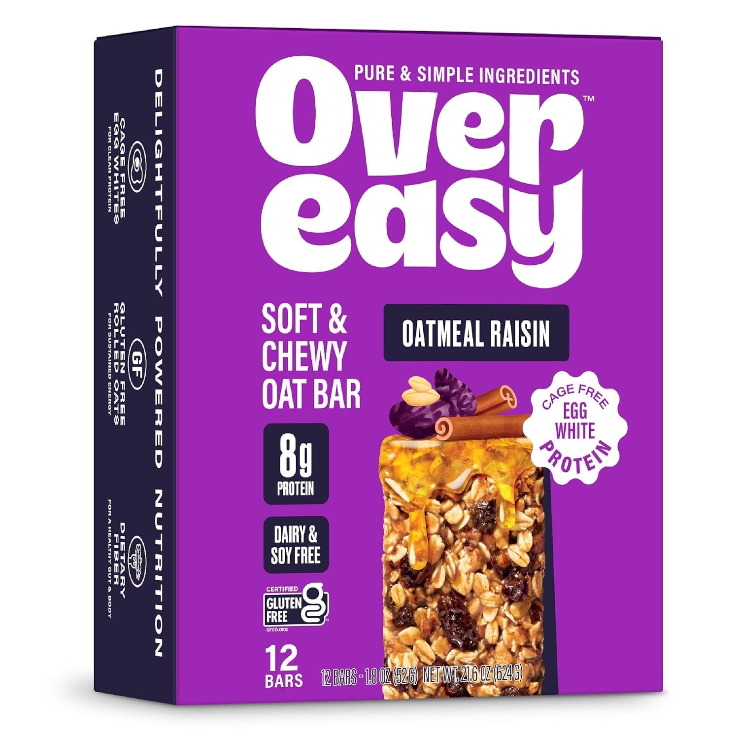 Over Eady Over Easy Oatmeal Raisin Soft & Chewy Oat Bars, 12 Count, 1.8 oz ...