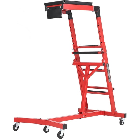 Over Engine Creeper 49-76 In Adjustable Height 400 lb Capacity Lockable Casters
