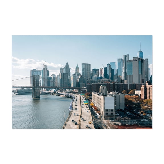 Over FDR 02 - Manhattan New York Photography Unframed Wall Art Print 16 x 24 inches