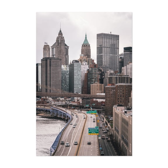 Over FDR 04 - Manhattan New York Photography Unframed Wall Art Print 5 x 7 inches