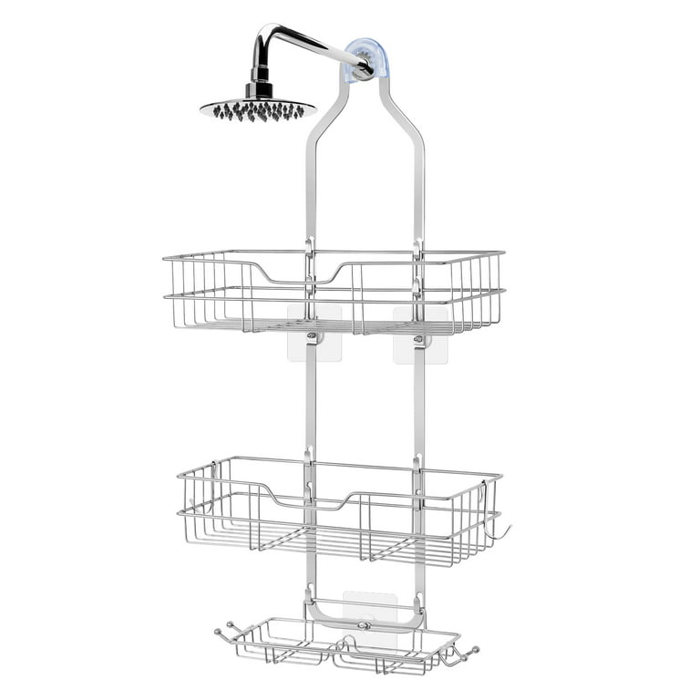 The Plumber's Choice Shower Caddy Over Shower Head Basket Shelf
