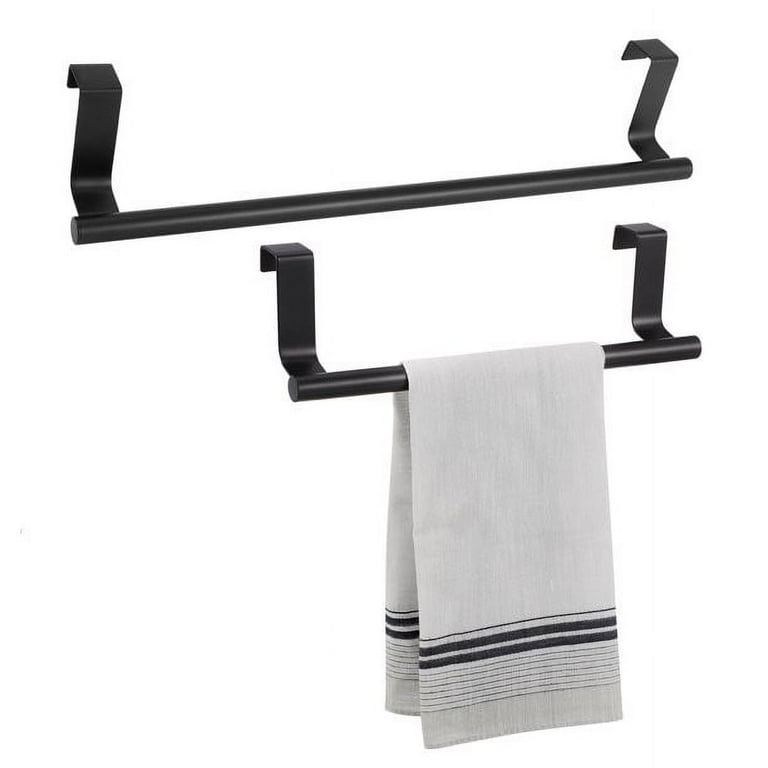 Over Kitchen Cabinet Towel Bar Rack Multifunctional Kitchen Towel Holder Hang on Inside or Outside of Doors Hold Hand Dish Tea Towels 9