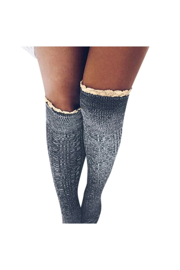 Over Knee High Knit Socks for Women Long Thigh Stockings with Comfortable Stretchable Design