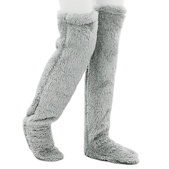 Over Knee Highs Fuzzy Socks Stockings Soft Warm Heated your Leg for Winter and Autumn Cold Weather 13 Colors Alternative