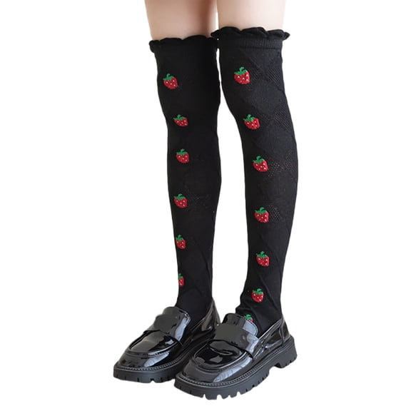 Over Knee Length Socks for Girls Soft and Breathable Long Tube Stockings Solid Color for Daily Wear and Parties