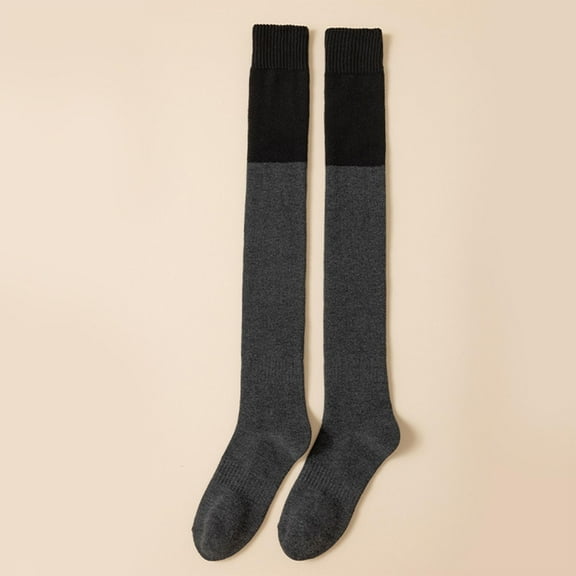 Over Knee Thigh Socks for Women Knee-High Warm Stocking Extra Long Winter Stockings Over Knee Leg Warmers High High Fuzzy Socks for Women