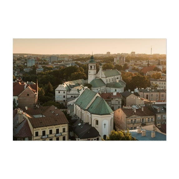 Over Lublin 04 - Lublin Lubelskie Poland Photography Unframed Wall Art Print 16 x 24 inches